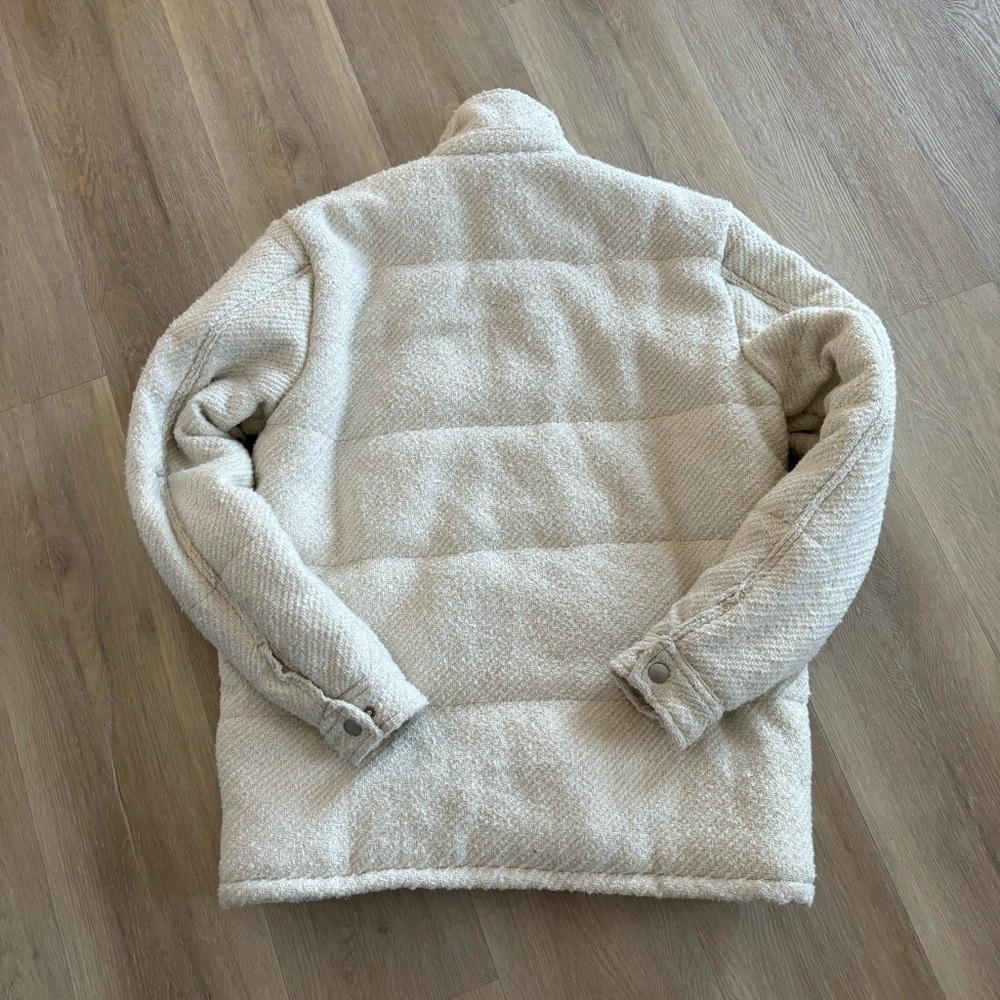 PRIV NWT Rory Mid-Length Puffer Shacket - Cream Large - Picture 5 of 7